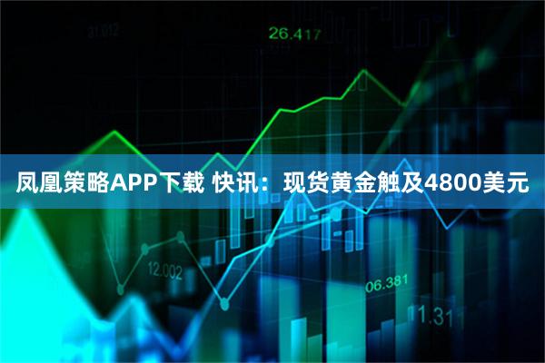 凤凰策略APP下载 快讯：现货黄金触及4800美元